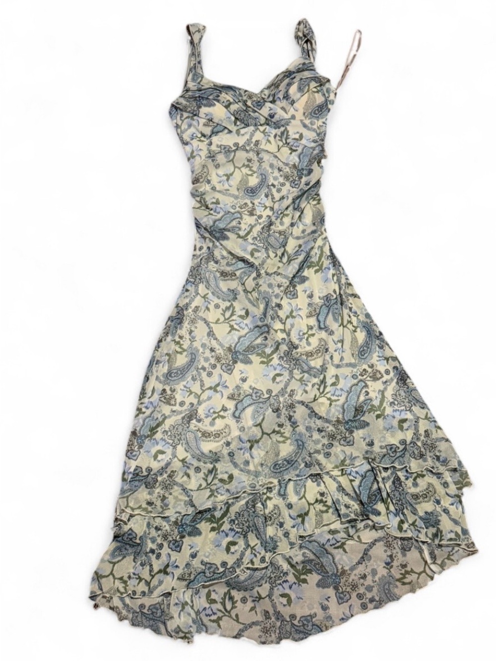 Vintage Dressbarn Paisley Asymmetrical Floral Dress